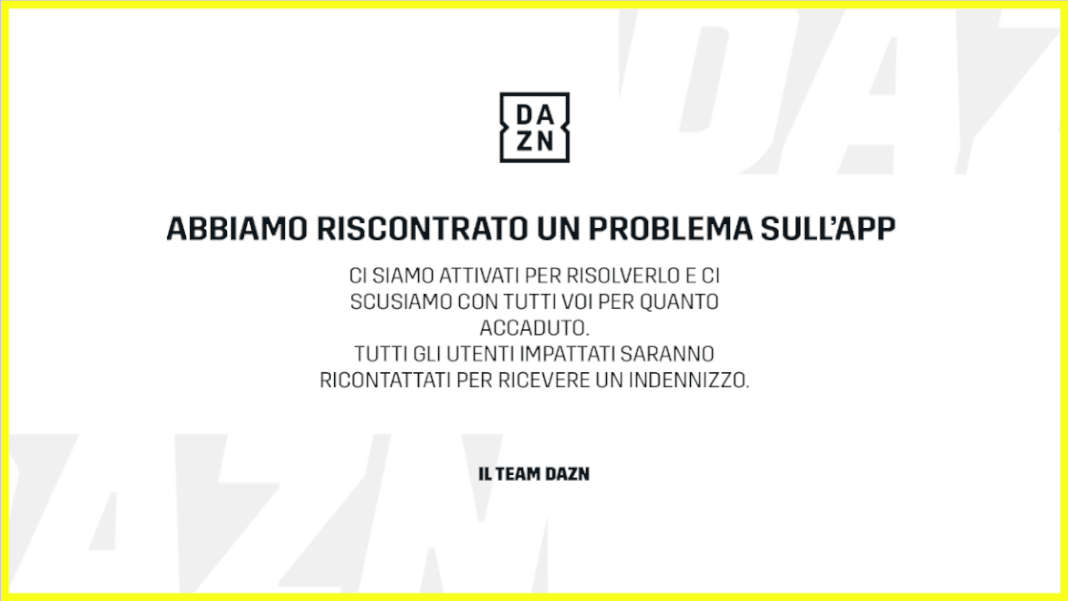 DAZN rimborso disservizi